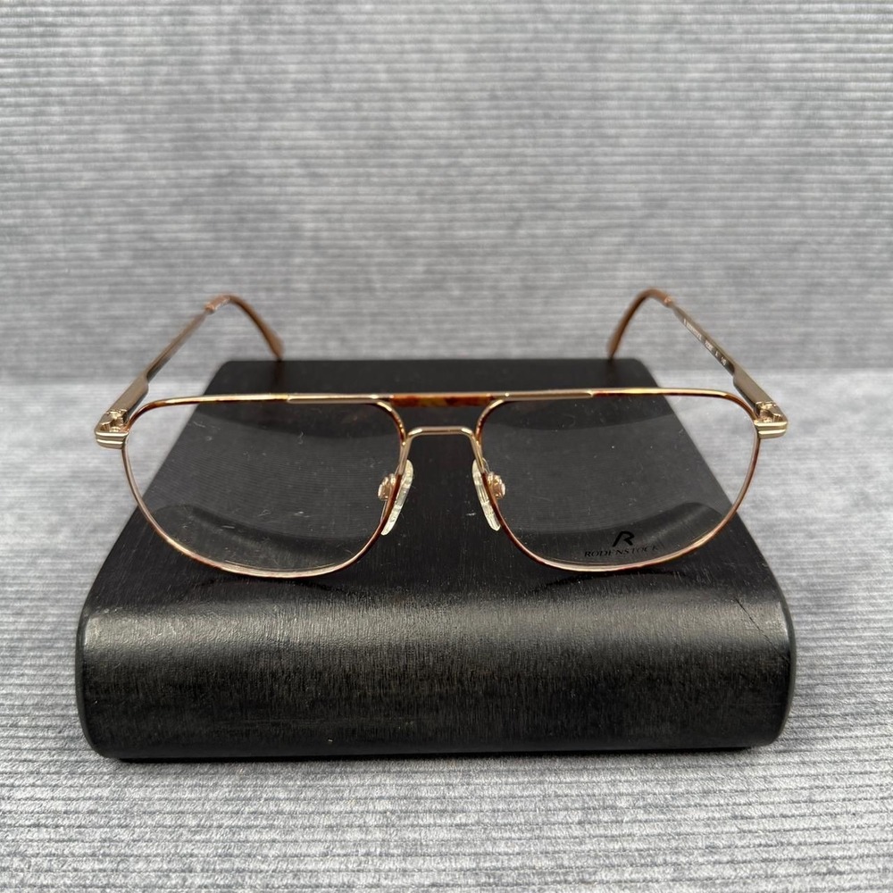 Vintage Rodenstock R2387 Aviator Eyeglasses Gold 56-14-140 Italy